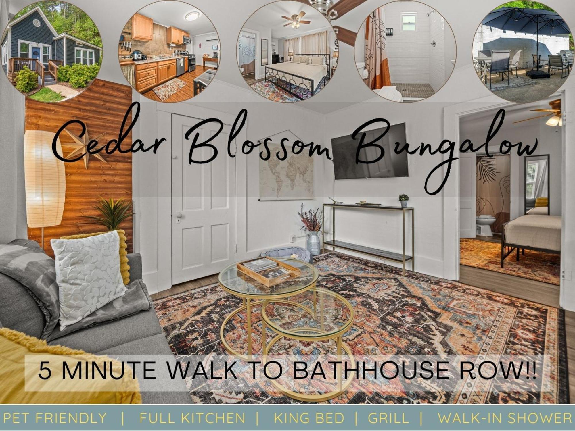Cedar Blossom Bungalow Is A Cozy Getaway With A 5 Minute Walk To Downtown! 温泉城 外观 照片
